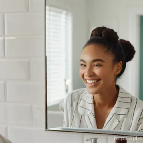 스킨케어 업무를 위한 체계적인 시간 관리 - **Prompt for "Morning Skincare Energizer":**
    "A young adult woman, with a radiant and fresh comp...