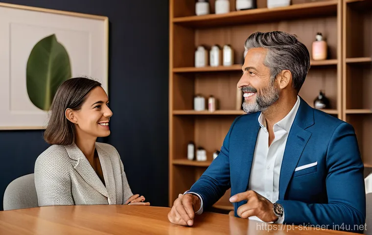 스킨케어 컨설턴트가 되는 법 - **Prompt 1: The Meticulous Skincare Scientist-Consultant**
    A highly detailed, realistic photogra...